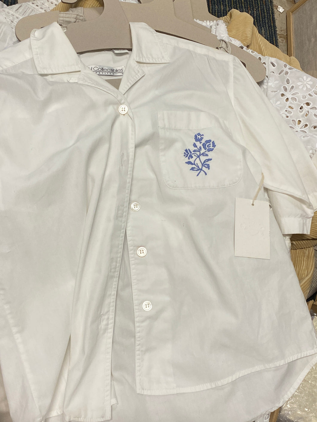embroidered button up